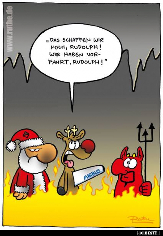 "Das schaffen wir noch, Rudolph! Wir haben Vorfahrt.." - Lustige Bilder | DEBESTE.de