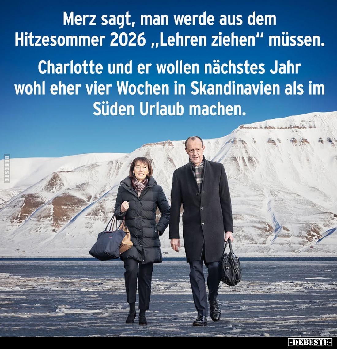 Merz sagt, man werde aus dem Hitzesommer 2026 "Lehren ziehen" müssen.
Charlotte und er wollen nächstes Jahr wohl e...