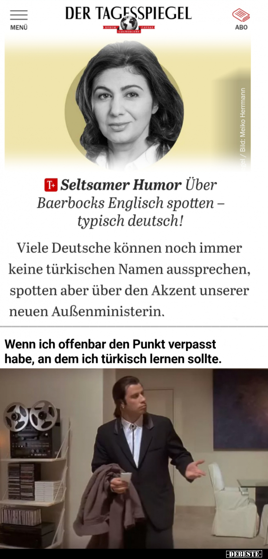Seltsamer Humor Über Baerbocks Englisch spotten - typisch deutsch! - Lustige Bilder | DEBESTE.de
