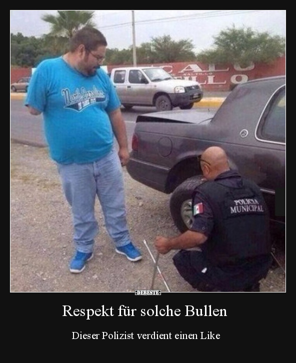 Respekt für solche Bullen Dieser Polizist verdient einen.. - Lustige Bilder | DEBESTE.de