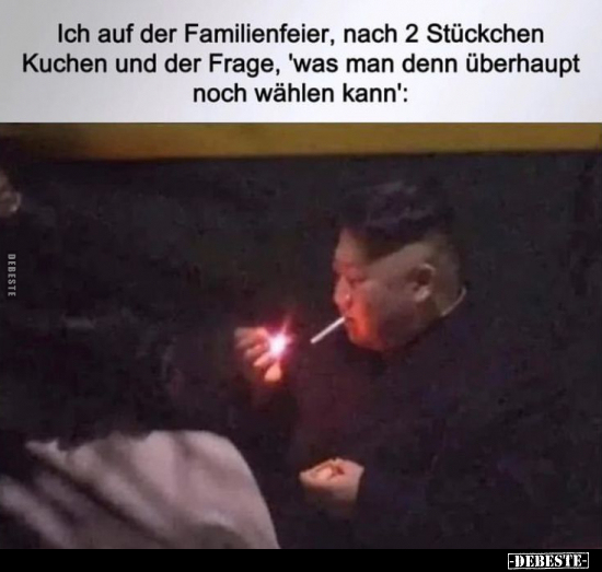 Ich auf der Familienfeier, nach 2 Stückchen Kuchen.. - Lustige Bilder | DEBESTE.de