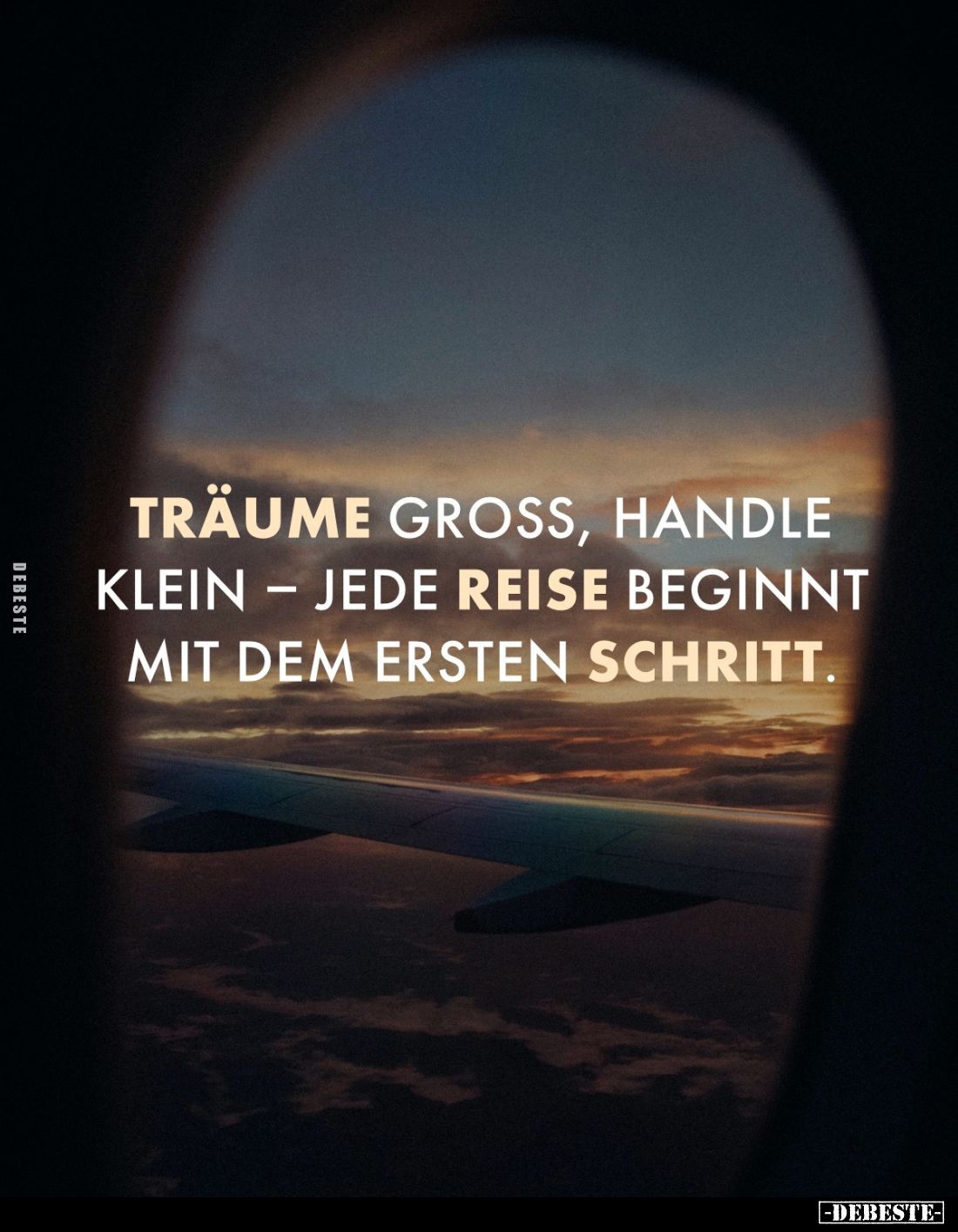Träume groß, handle klein - jede Reise beginnt mit dem ersten Schritt.