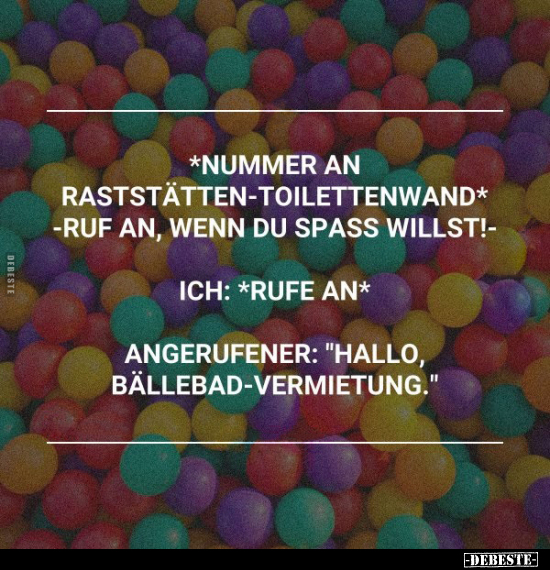 *Nummer an Raststätten-Toilettenwand* -Ruf an, wenn du.. - Lustige Bilder | DEBESTE.de