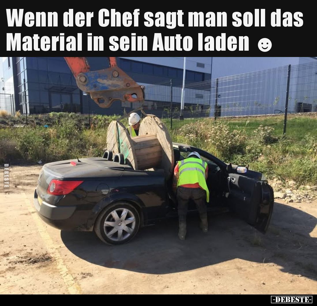 Wenn der Chef sagt man soll das Material... - Lustige Bilder | DEBESTE.de