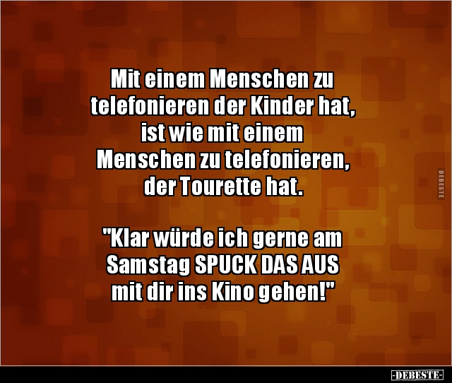 Telefongepräch mit einem Menschen, der Kinder hat