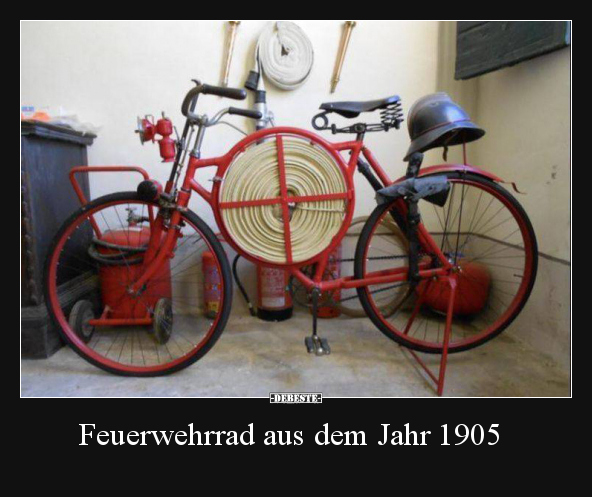 Feuerwehrrad aus dem Jahr 1905..