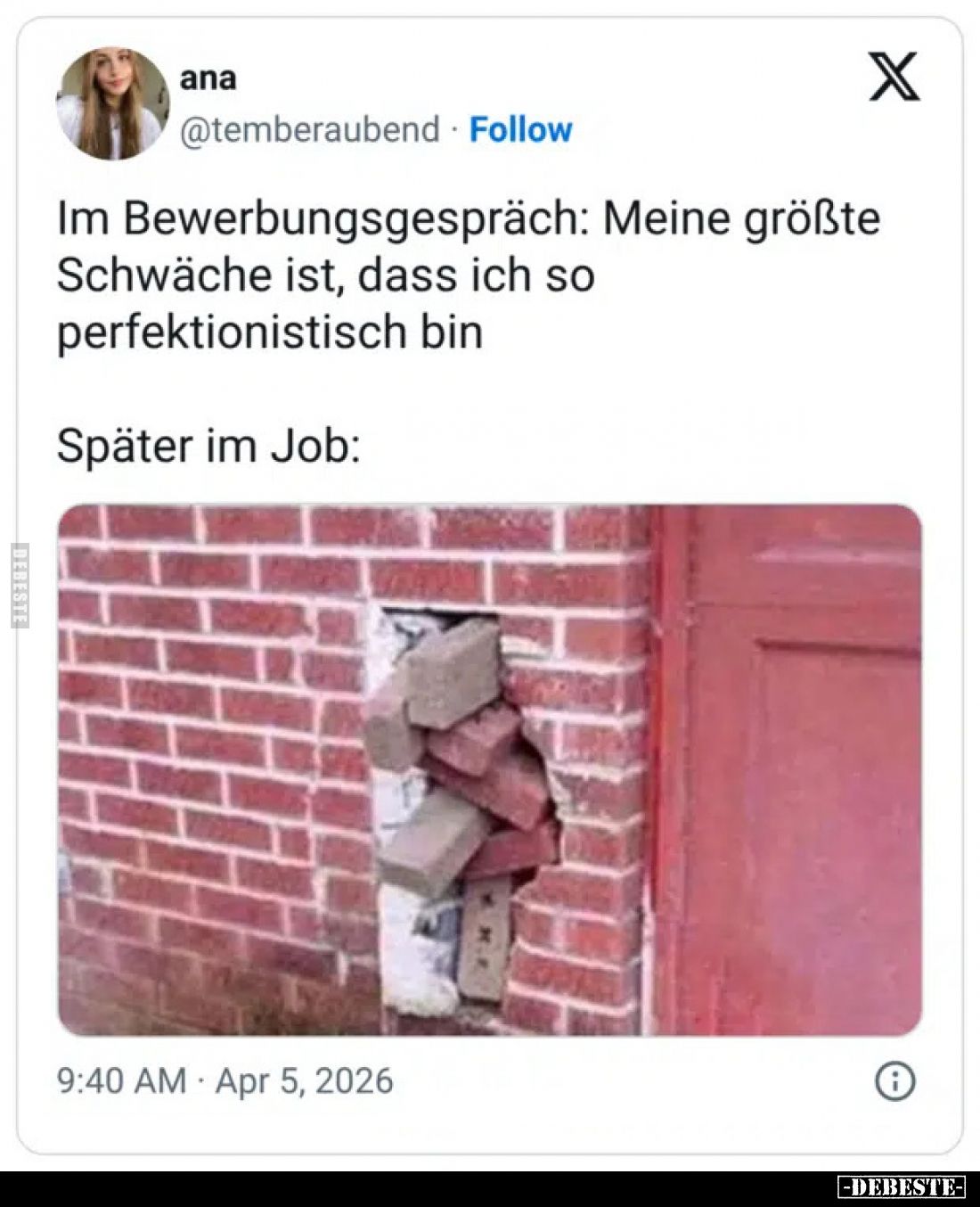 Im Bewerbungsgespräch: Meine größte Schwäche ist, dass ich.. - Lustige Bilder | DEBESTE.de