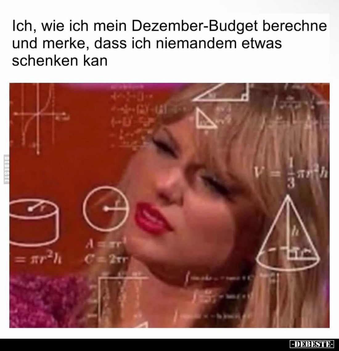 Ich, wie ich mein Dezember-Budget berechne und merke, dass ich niemandem etwas schenken kan