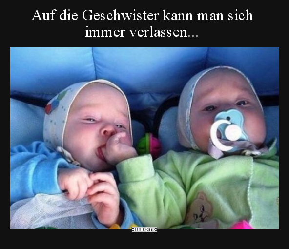 Auf die Geschwister kann man sich immer verlassen... - Lustige Bilder | DEBESTE.de