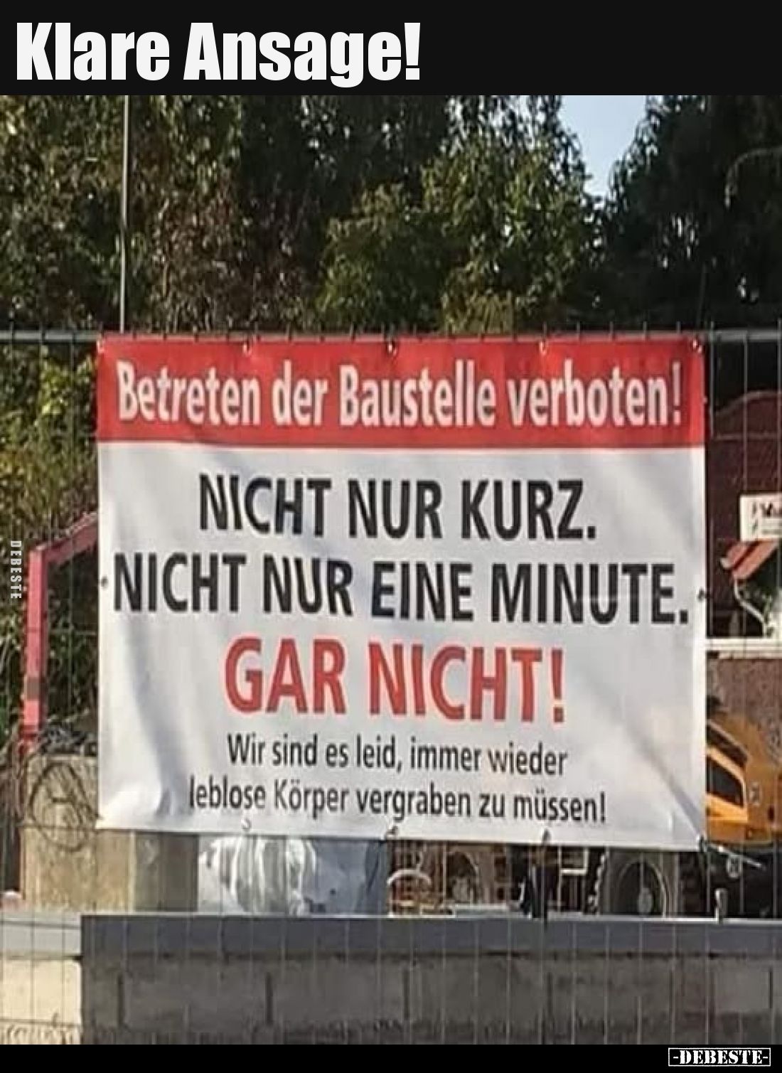 Klare Ansage!
