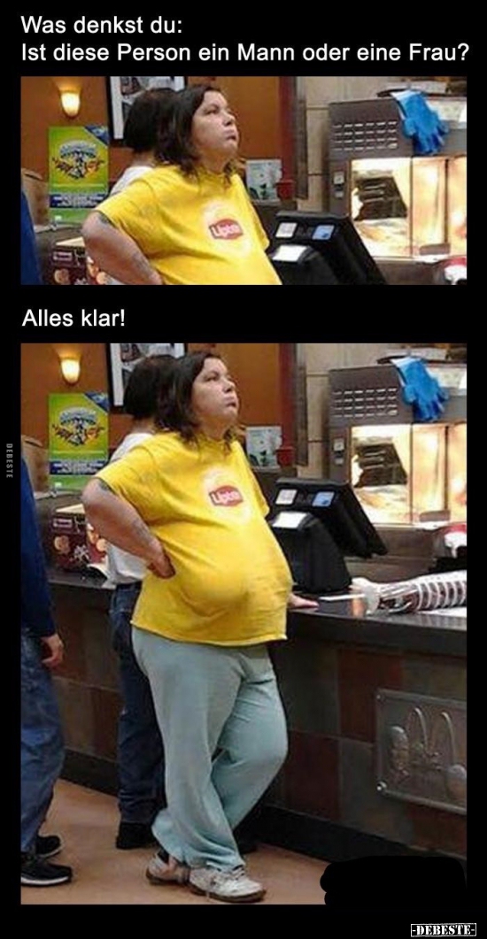 Was denkst du: Ist diese Person ein Mann oder eine..