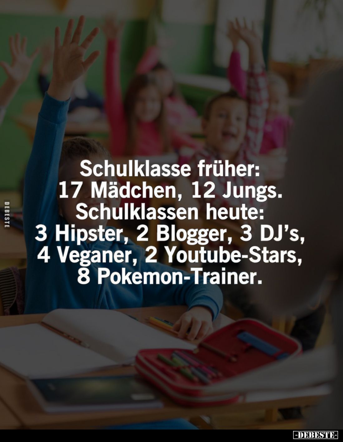 Schulklasse früher: 17 Mädchen, 12 Jungs... - Lustige Bilder | DEBESTE.de