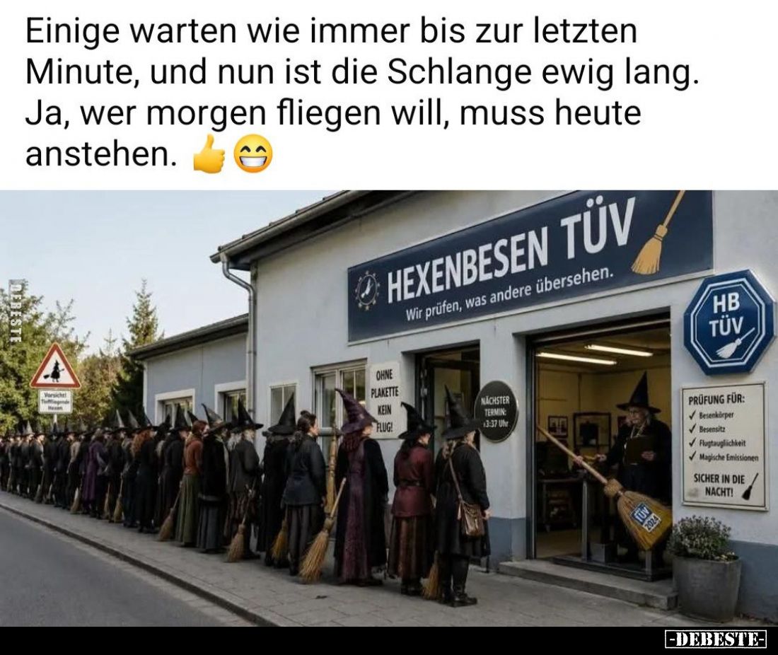 Einige warten wie immer bis zur letzten Minute, und nun ist die Schlange ewig lang. Ja, wer morgen fliegen will, muss heute a...