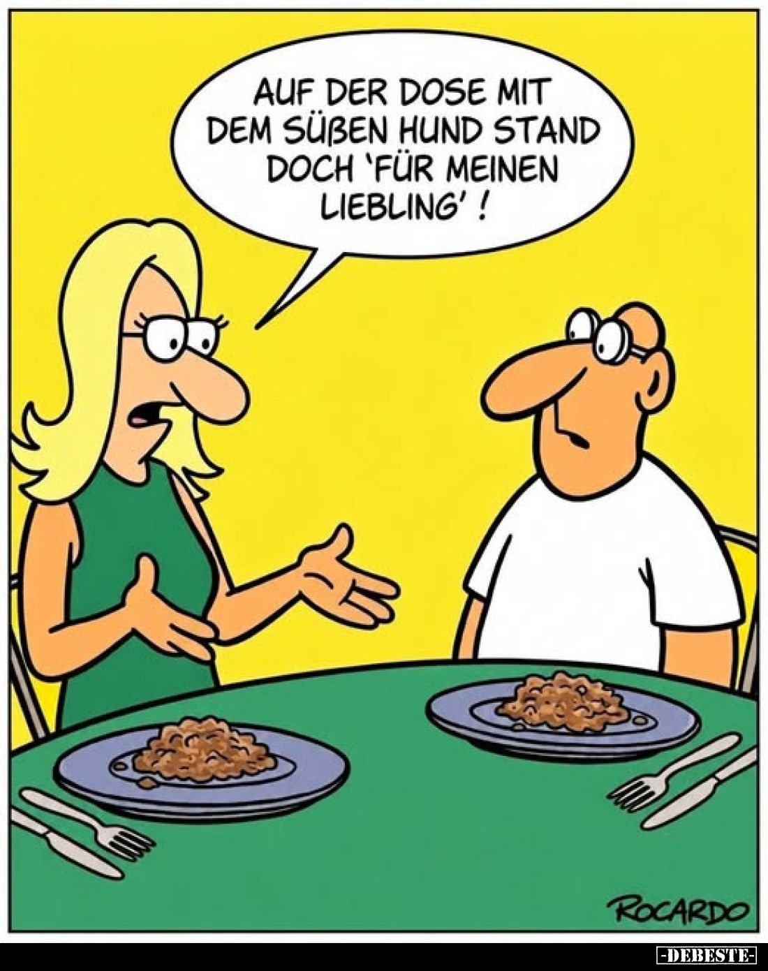 Auf der Dose mit dem süßen Hund stand doch „Für meinen Liebling“!