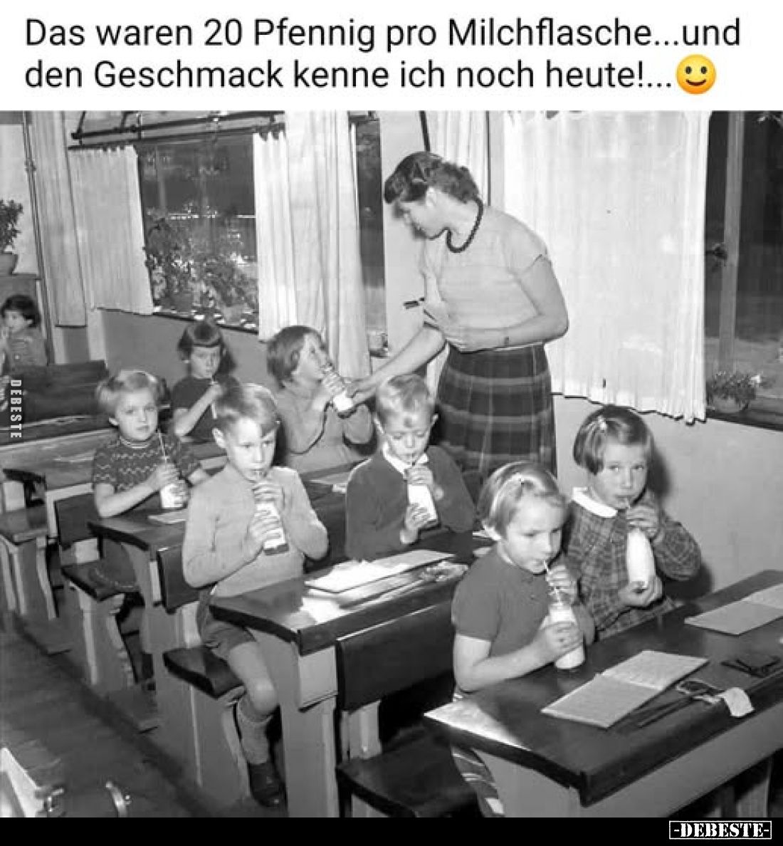 Das waren 20 Pfennig pro Milchflasche... und den Geschmack kenne ich noch heute!...