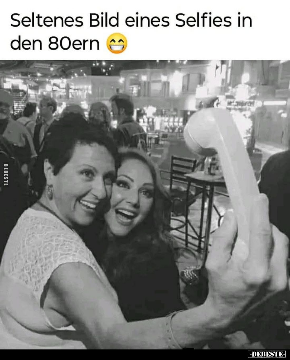 Seltenes Bild eines Selfies in den 80ern.