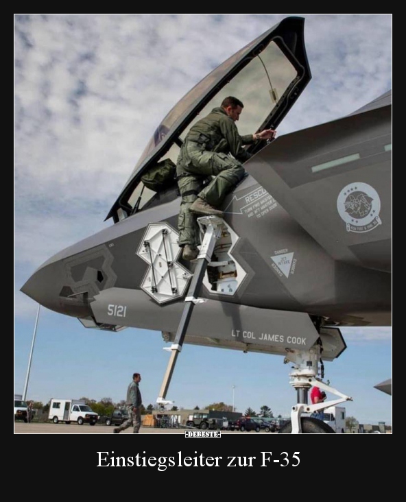 Einstiegsleiter zur F-35..