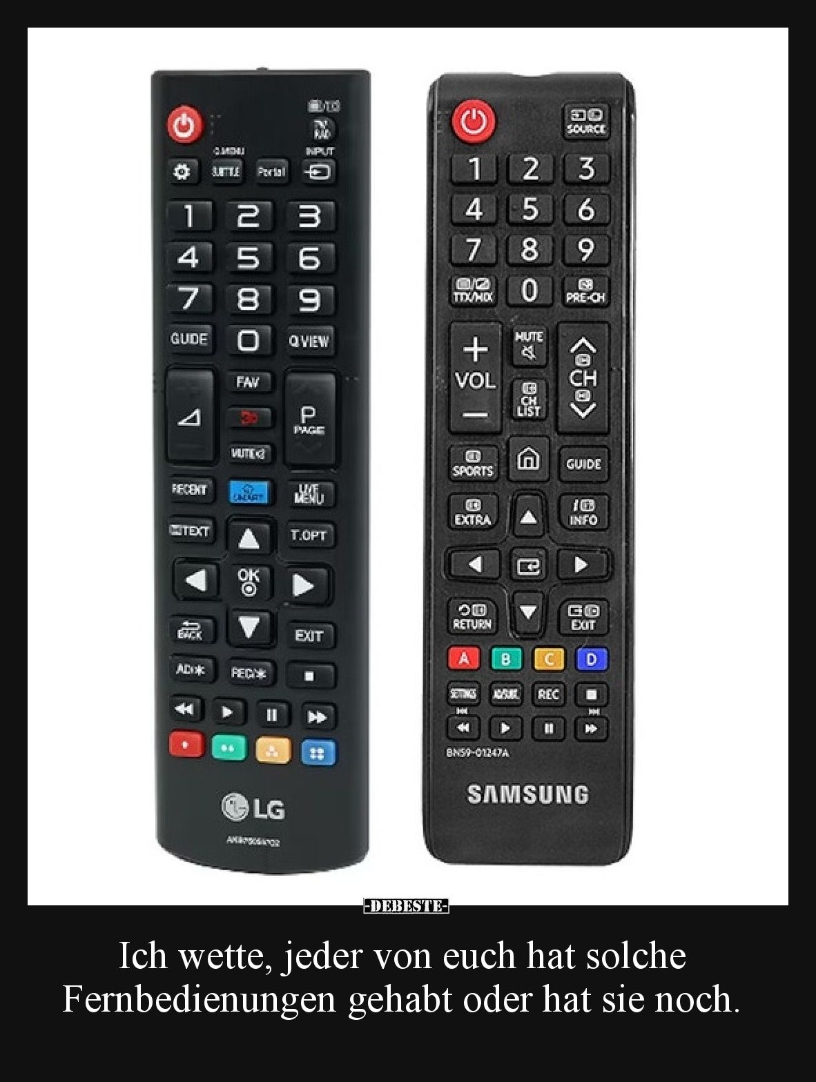 Ich wette, jeder von euch hat solche Fernbedienungen gehabt oder hat sie noch.