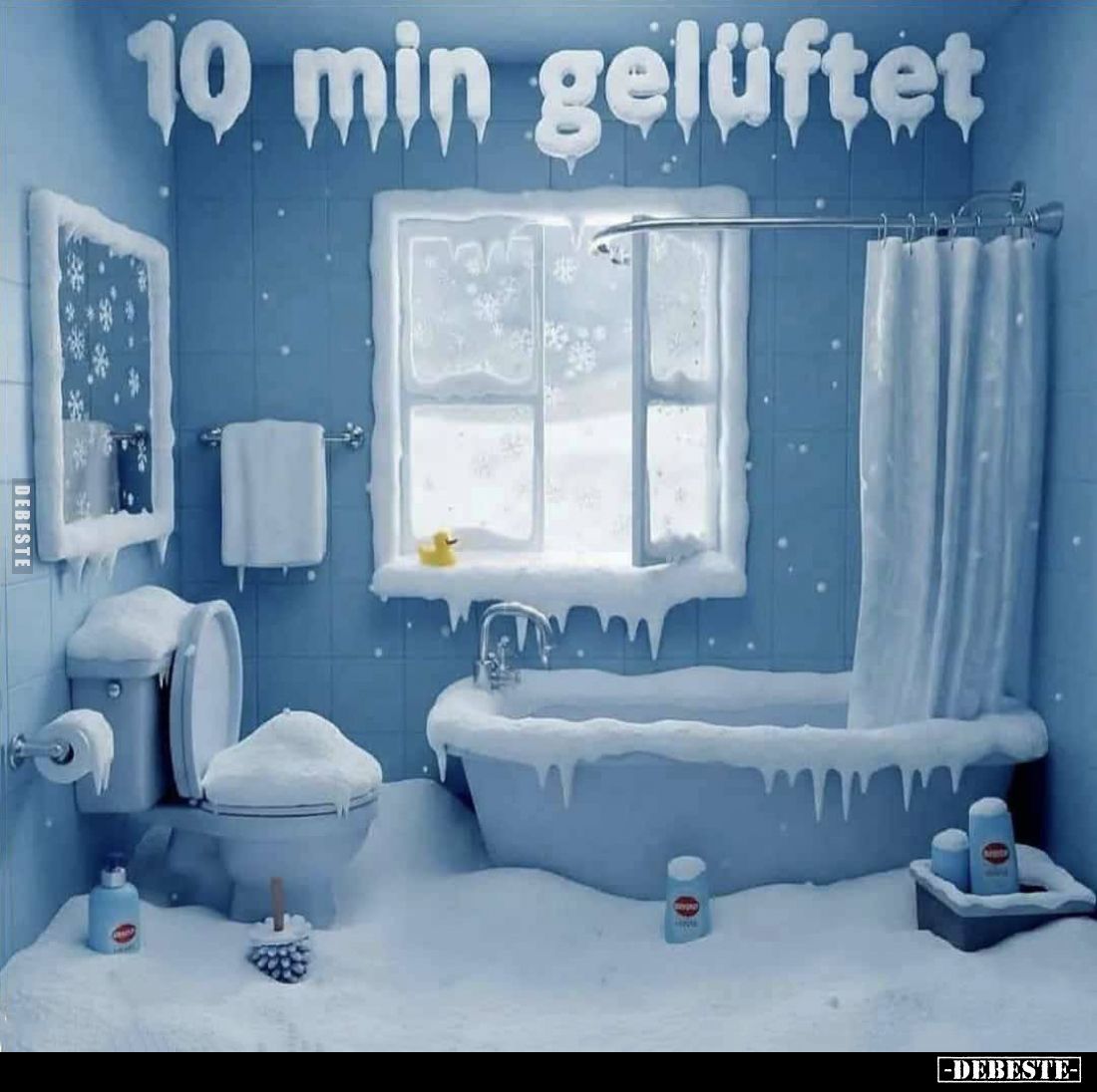 10 min gelüftet.