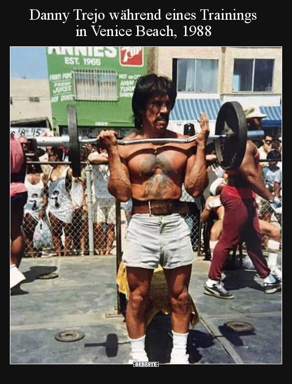 Danny Trejo während eines Trainings in Venice Beach.. - Lustige Bilder | DEBESTE.de