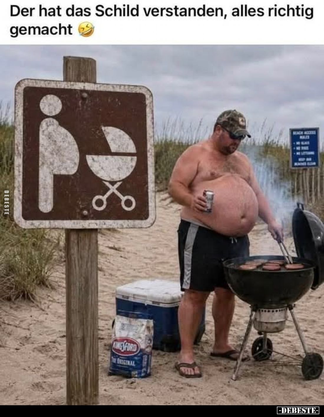 Der hat das Schild verstanden, alles richtig gemacht