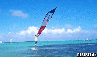 Geht so kitesurfen..