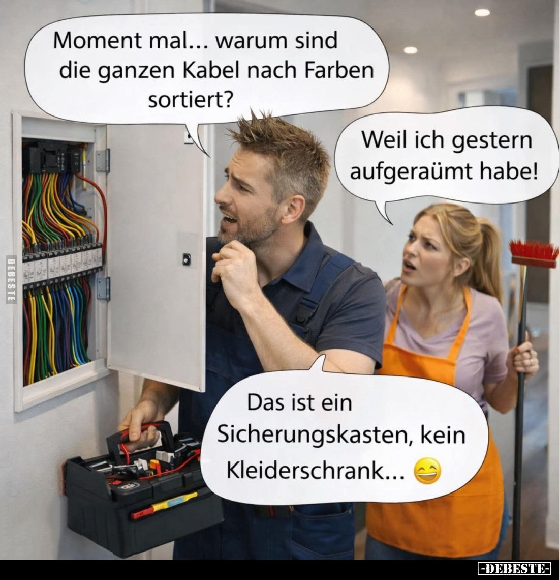 Moment mal... warum sind die ganzen Kabel... - Lustige Bilder | DEBESTE.de