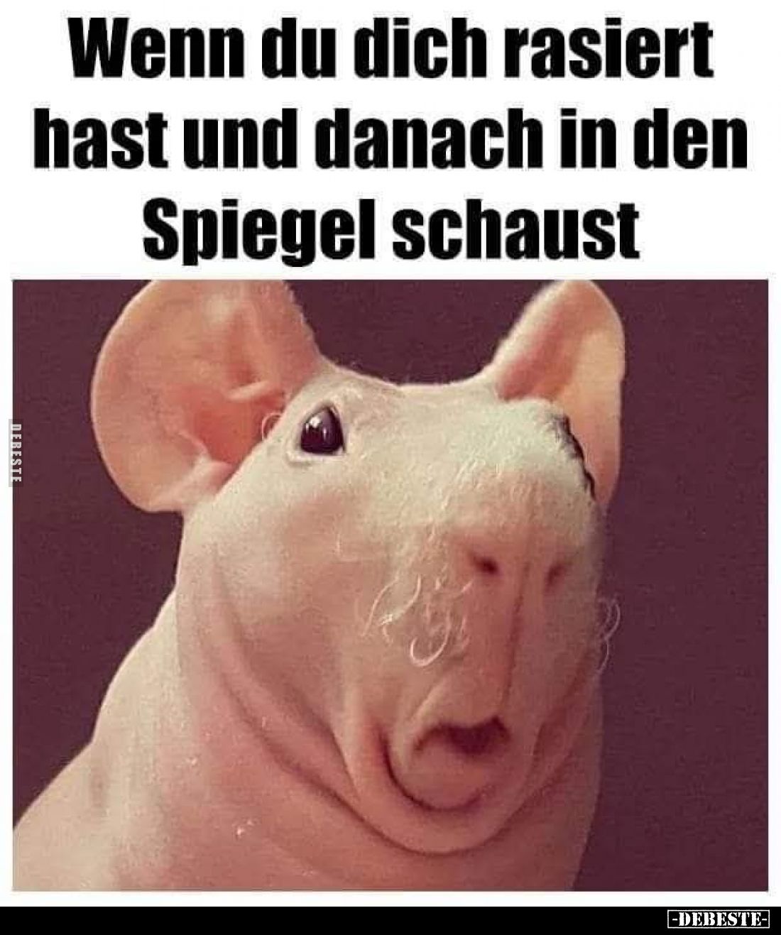 Wenn du dich rasiert hast und danach in den Spiegel schaust.