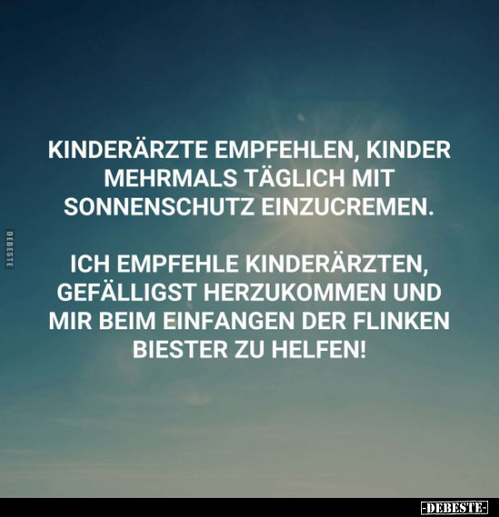 Kinderärzte empfehlen, Kinder mehrmals täglich.. - Lustige Bilder | DEBESTE.de