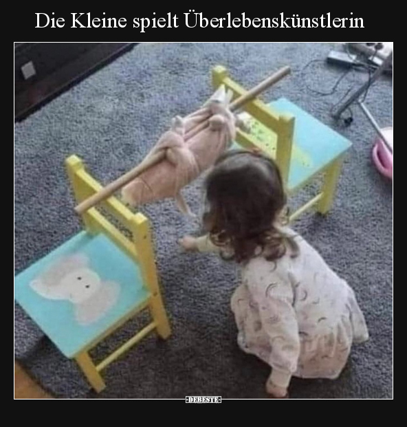 Die Kleine spielt Überlebenskünstlerin.. - Lustige Bilder | DEBESTE.de