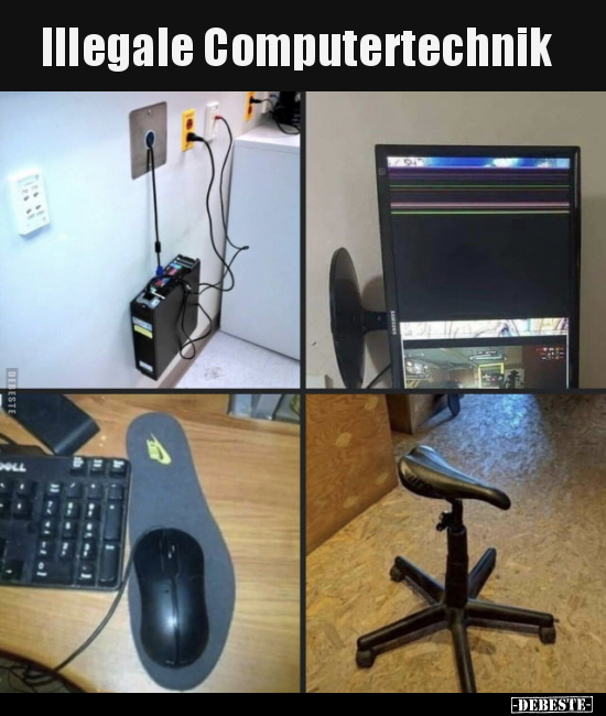 Illegale Computertechnik.. - Lustige Bilder | DEBESTE.de