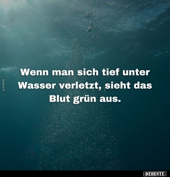 Wenn man sich tief unter Wasser verletzt.. - Lustige Bilder | DEBESTE.de