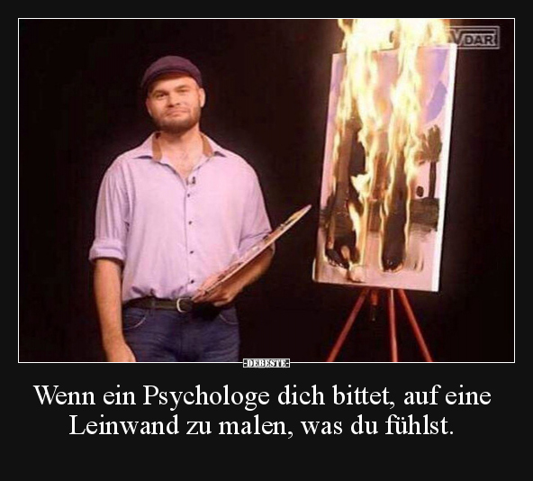 Wenn ein Psychologe dich bittet, auf eine Leinwand zu.. - Lustige Bilder | DEBESTE.de