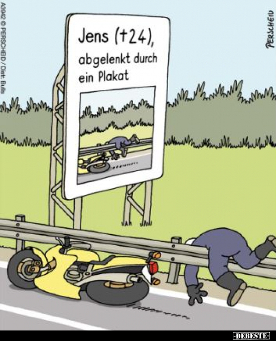 Jens (+24), abgelenkt durch ein Plakat.. - Lustige Bilder | DEBESTE.de