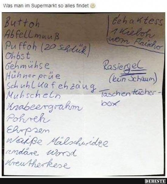 Was man im Supermarkt so alles findet..
