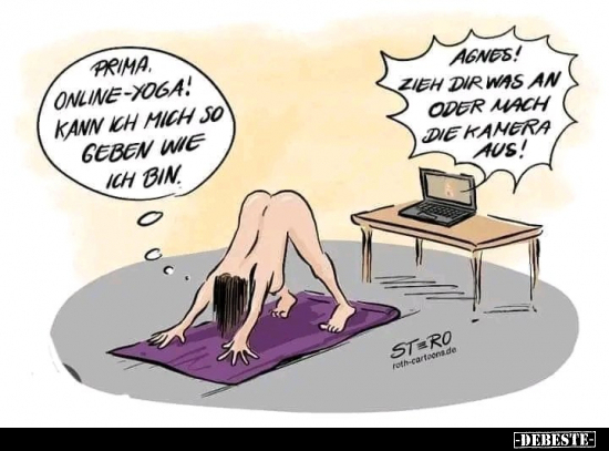 Prima. Online-Yoga! Kann ich mich so geben wie ich.. - Lustige Bilder | DEBESTE.de
