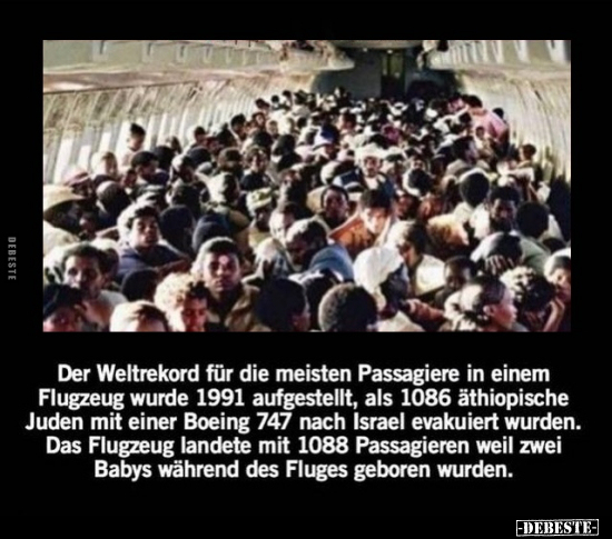 Der Weltrekord für die meisten Passagiere in einem Flugzeug.. - Lustige Bilder | DEBESTE.de