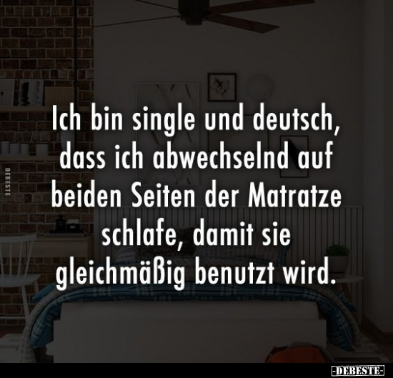 Ich bin so single und deutsch, dass ich.. - Lustige Bilder | DEBESTE.de