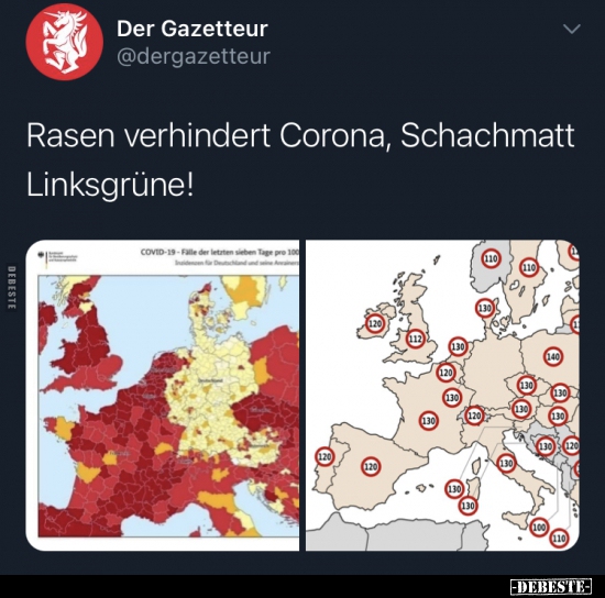 Rasen verhindert Corona, Schachmatt Linksgrüne!.. - Lustige Bilder | DEBESTE.de