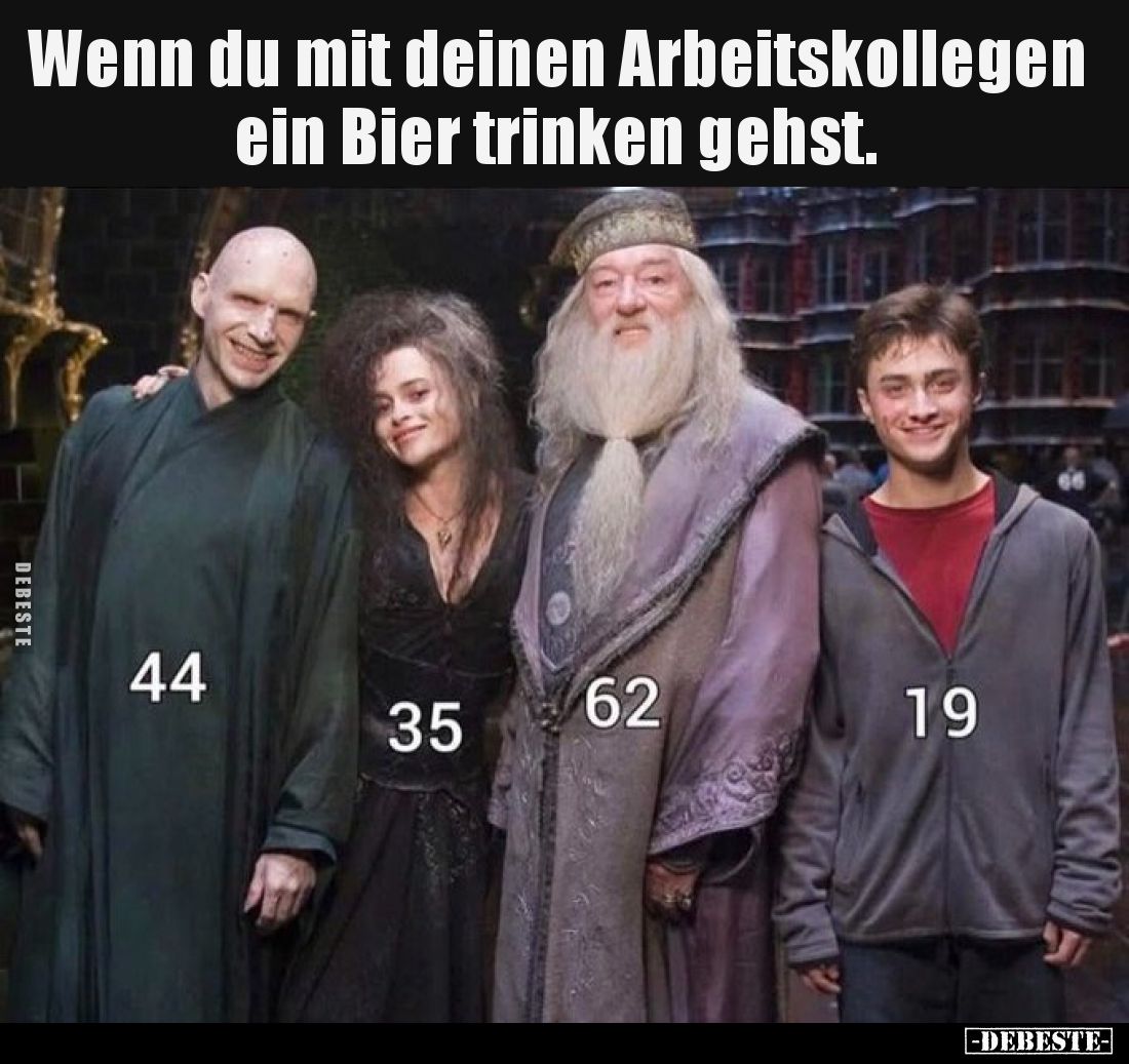 Wenn du mit deinen Arbeitskollegen ein Bier trinken gehst.