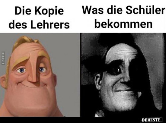 Die Kopie des Lehrers / Was die Schüler bekommen..