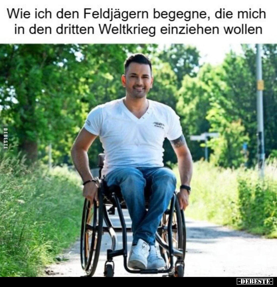 Wie ich den Feldjägern begegne, die mich in den dritten Weltkrieg einziehen wollen.