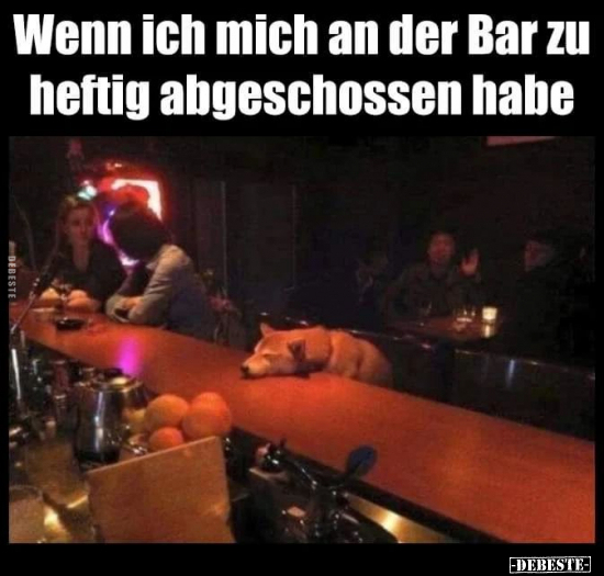 Wenn ich mich an der Bar zu heftig abgeschossen habe.. - Lustige Bilder | DEBESTE.de