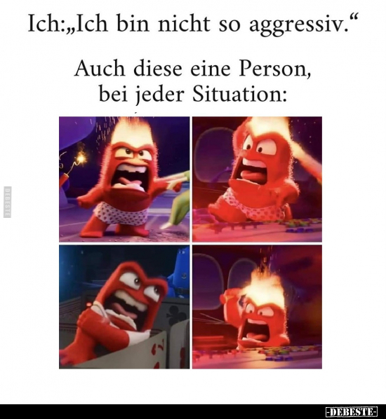 Ich:"Ich bin nicht so aggressiv.."  - Lustige Bilder | DEBESTE.de