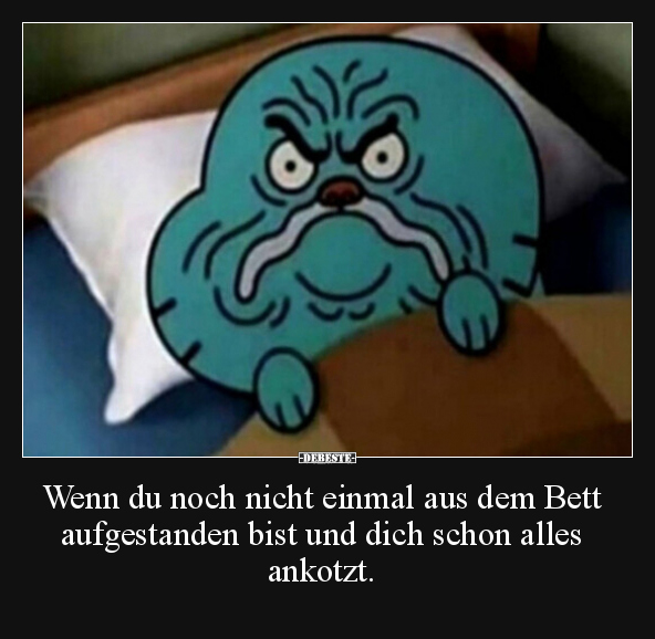 Wenn du noch nicht einmal aus dem Bett aufgestanden bist.. - Lustige Bilder | DEBESTE.de