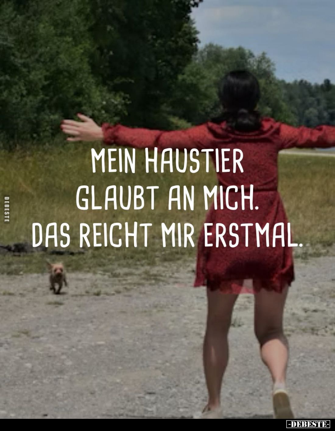 Mein Haustier glaubt an mich. Das reicht mir erstmal.