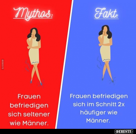 Mythos: Frauen befriedigen sich seltener wie.. - Lustige Bilder | DEBESTE.de