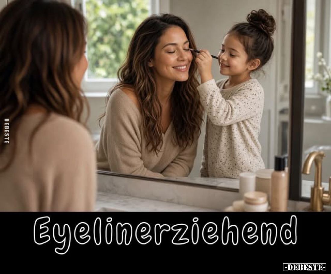 Eyelinerziehend.