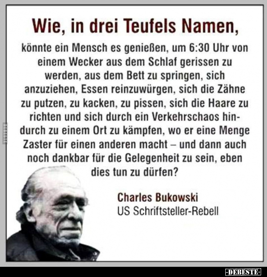 Wie, in drei Teufels Namen, könnte ein Mensch es genießen.. - Lustige Bilder | DEBESTE.de