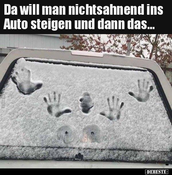 Da will man nichtsahnend ins Auto steigen und dann.. - Lustige Bilder | DEBESTE.de